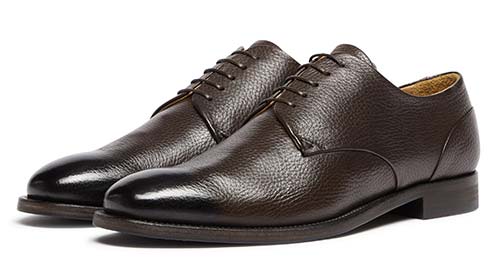 کفش دربی قهوه‌ای تیره (Dark Brown Leather Derby)